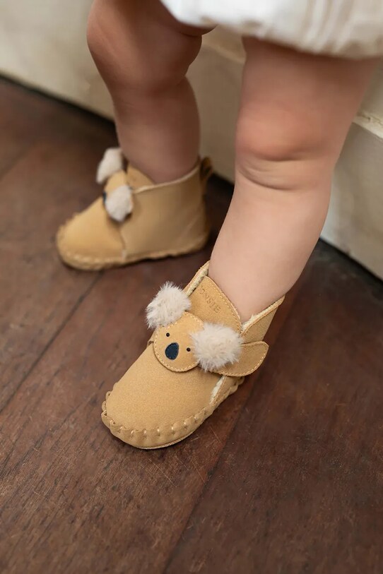 Donsje buty niemowlęce ocieplane żółty 1041502