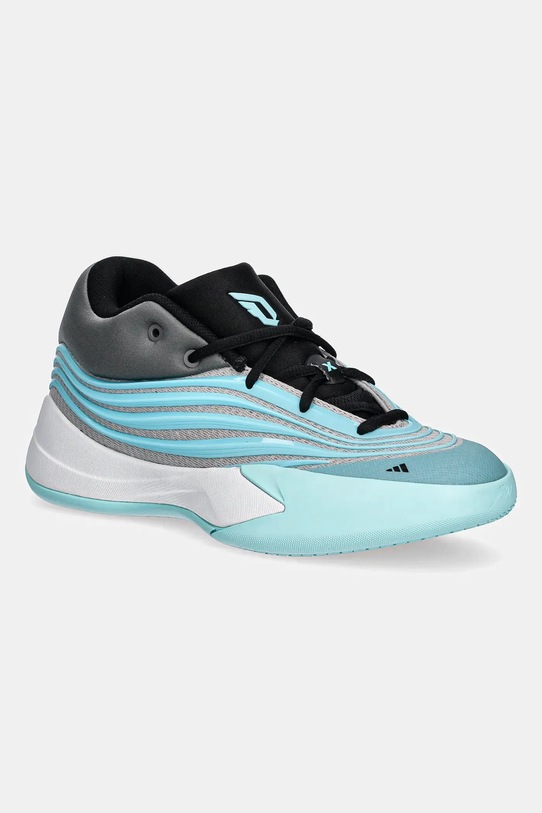 Dětské tenisky adidas Originals DAME X textilní tyrkysová JP6079