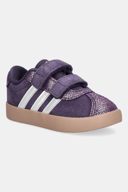 Otroške superge adidas VL COURT 3.0 Semiš vijolična JP7852