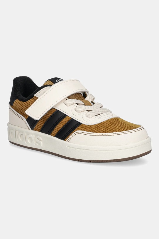 Παιδικά αθλητικά παπούτσια adidas BREAKBASE απομίμηση λείου δέρματος καφέ JQ3106