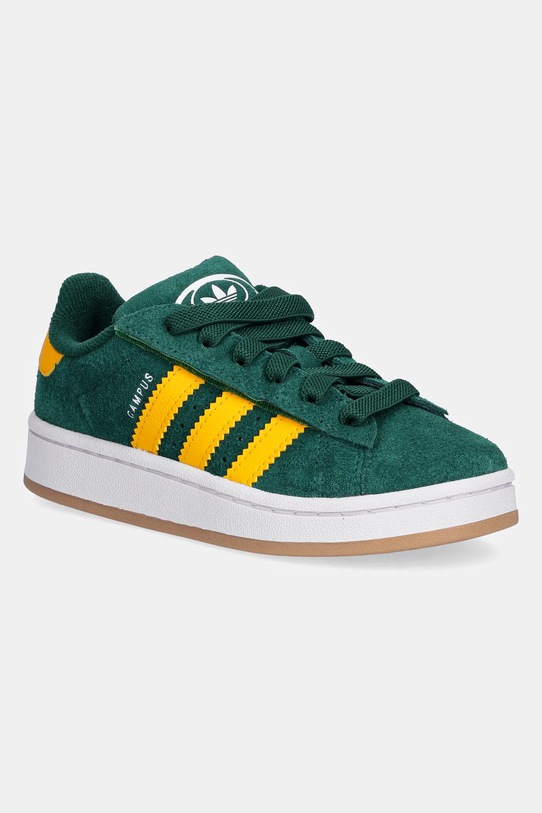 Otroške superge iz semiša adidas Originals CAMPUS 00s Zrnato usnje zelena JR7421