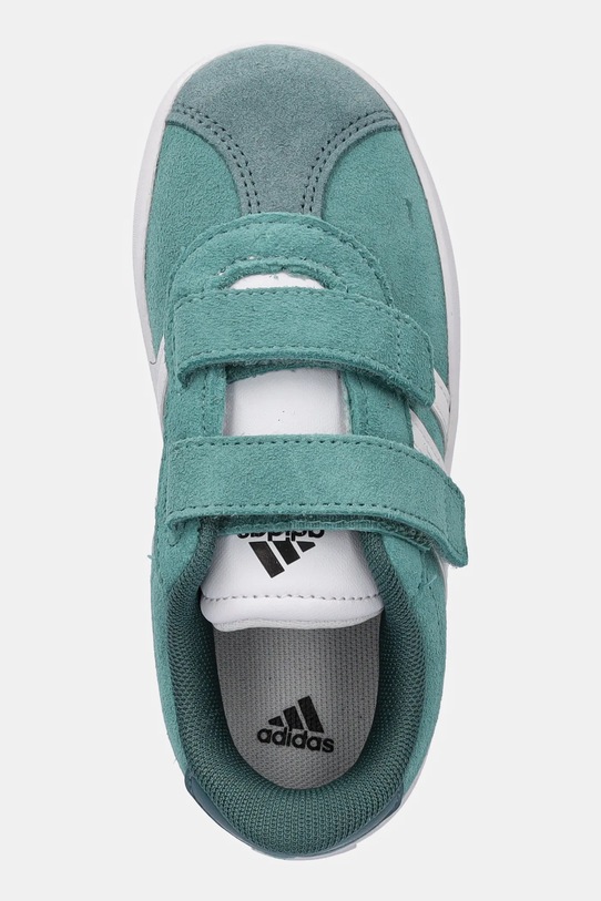 adidas sneakersy zamszowe dziecięce VL COURT 3.0 turkusowy JP7877