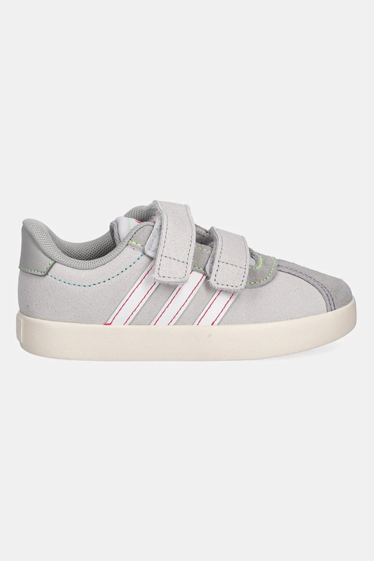 Otroške superge iz semiša adidas VL COURT 3.0 JP7878 siva AW25