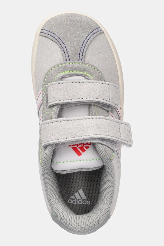 Otroške superge iz semiša adidas VL COURT 3.0 siva JP7878