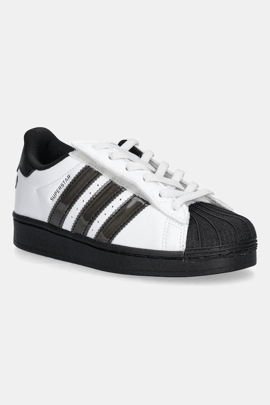 Παιδικά αθλητικά παπούτσια adidas Originals SUPERSTAR LED LIGHTS απομίμηση λείου δέρματος λευκό JS1290
