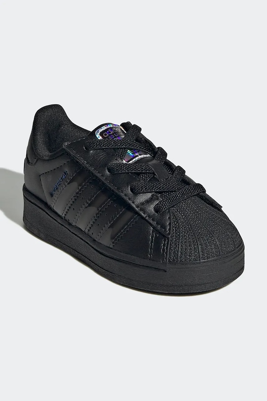 Παιδικά sneakers adidas Originals SUPERSTAR LED LIGHTS JS1295 μαύρο AW25