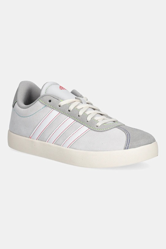 Dětské semišové tenisky adidas VL COURT 3.0 imitace kůže šedá JS3491