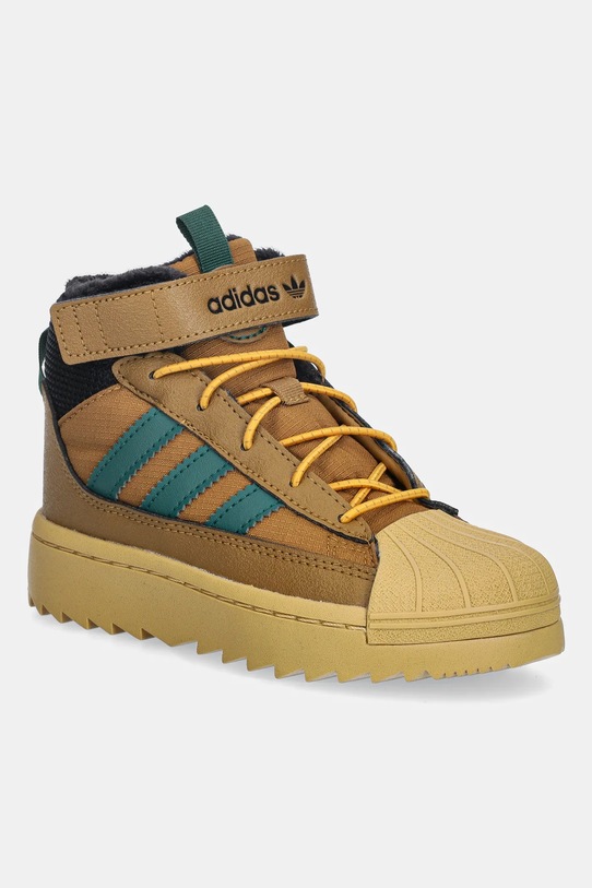 Детски зимни обувки adidas Originals SUPERSTAR WINTER TREK лека изолация кафяв JQ0343