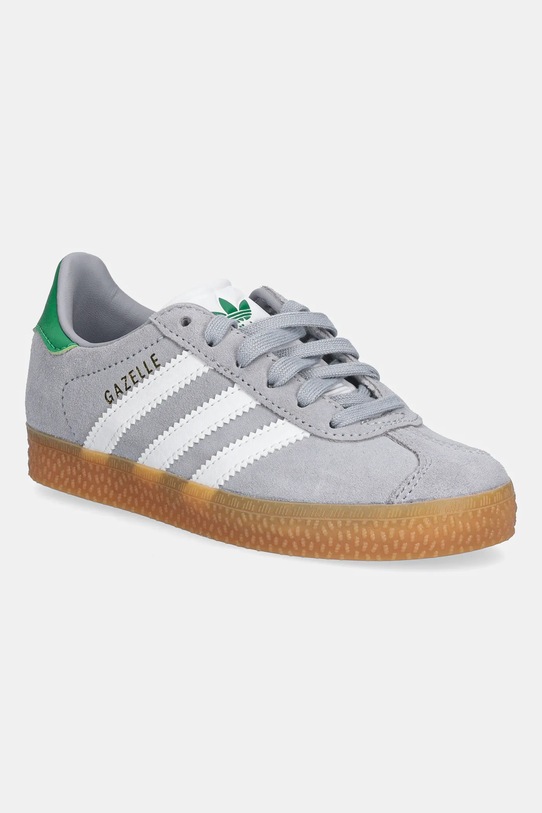 Dětské semišové tenisky adidas Originals GAZELLE imitace kůže šedá JQ5999