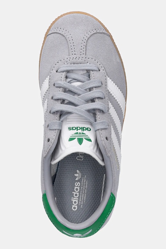 Dětské semišové tenisky adidas Originals GAZELLE šedá JQ5999
