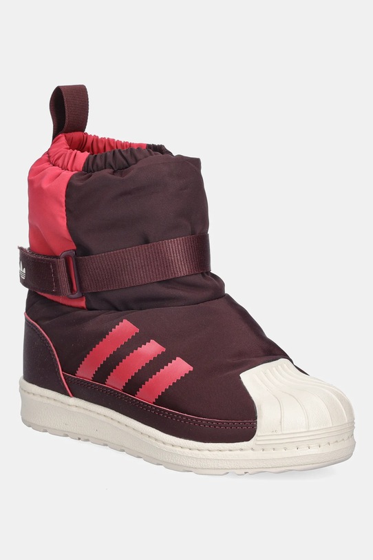 Dětské zimní boty adidas Originals SUPERSTAR 360 WTR BOOT textilní burgundské JR5804