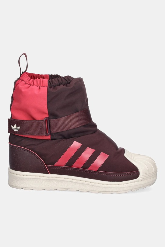 Dětské zimní boty adidas Originals SUPERSTAR 360 WTR BOOT JR5804 burgundské AW25