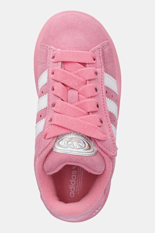 adidas Originals sneakersy zamszowe dziecięce CAMPUS 00s LED LIGHTS różowy JS1280