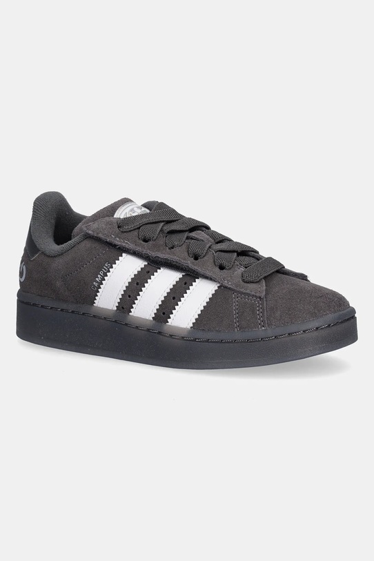 adidas Originals sneakersy zamszowe dziecięce CAMPUS 00s LED LIGHTS imitacja skóry licowej szary JS1281