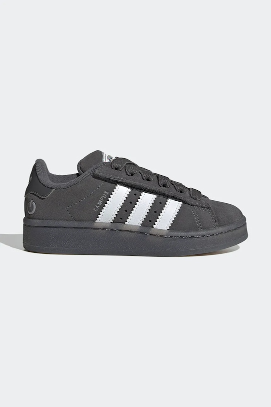 adidas Originals sneakersy zamszowe dziecięce CAMPUS 00s LED LIGHTS imitacja skóry licowej szary JS1281