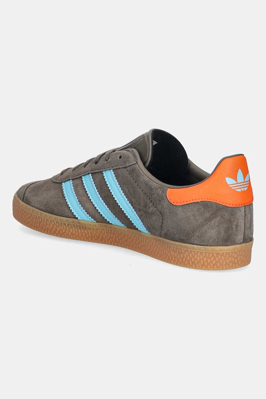Dječaci Dječje tenisice od brušene kože adidas Originals GAZELLE JR5942 smeđa