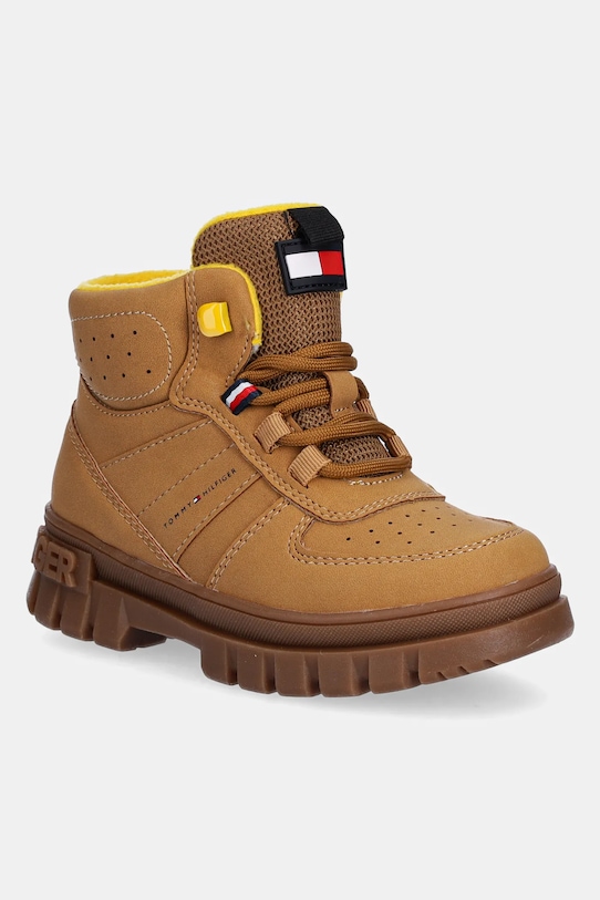 Tommy Hilfiger buty zimowe imitacja skóry licowej brązowy T1X5.34127