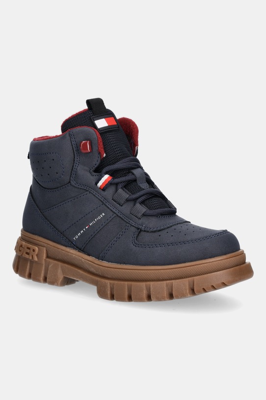 Tommy Hilfiger buty zimowe dziecięce imitacja skóry licowej granatowy T3X5.34129.30.34