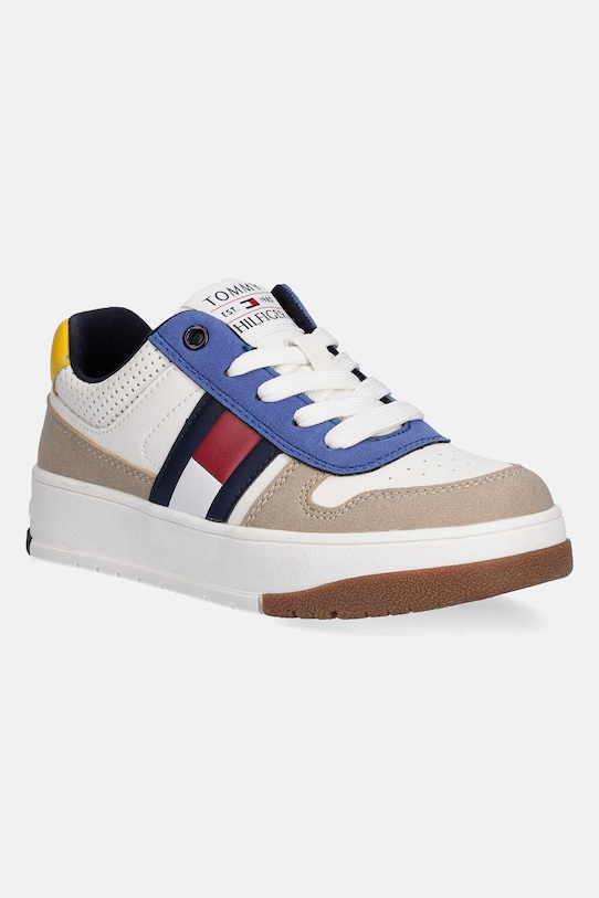 Detské tenisky Tommy Hilfiger imitácia kože béžová T3X9.34096.30.34