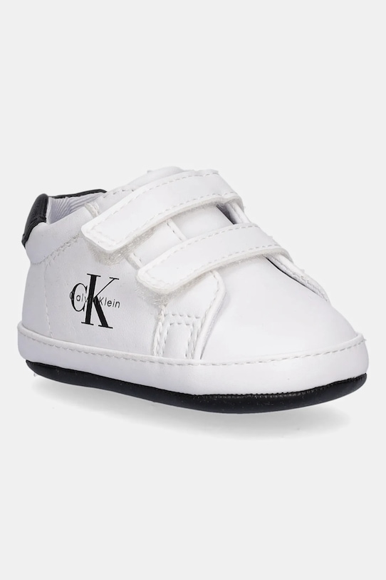 Calvin Klein Jeans pantofi pentru bebeluși imitatie de piele alb V0B9.83145