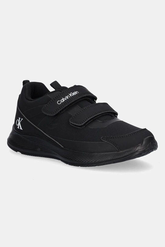 Calvin Klein Jeans sneakersy dziecięce imitacja skóry licowej czarny V1B9.83169.30.34