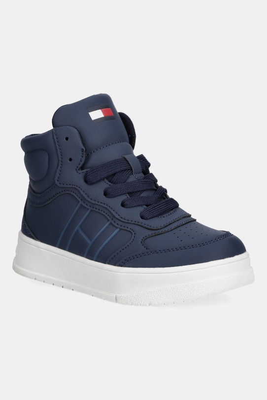 Tommy Hilfiger sneakersy dziecięce imitacja skóry licowej granatowy T3X9.34094.30.34