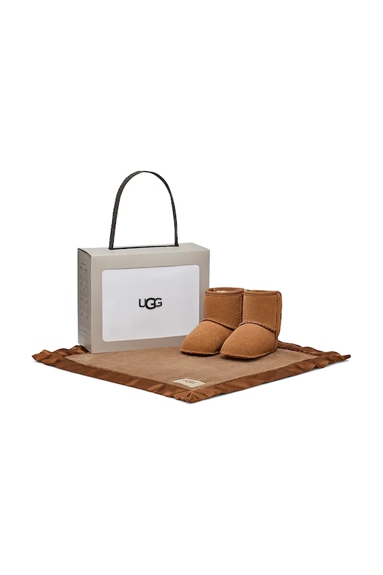 Čevlji iz semiša za dojenčka UGG CLASSIC AND LOVEY Prijazno od planeta rjava 1157707I