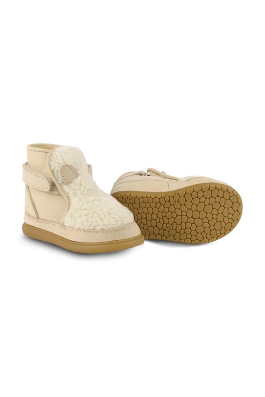 Donsje buty niemowlęce Roumi Shoes Polar Bear tekstylny beżowy 1500907
