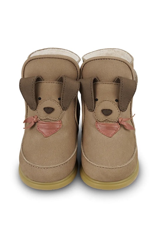 Chłopiec Donsje buty nubukowe niemowlęce Jidde Shoes Western Dog 1504903 brązowy
