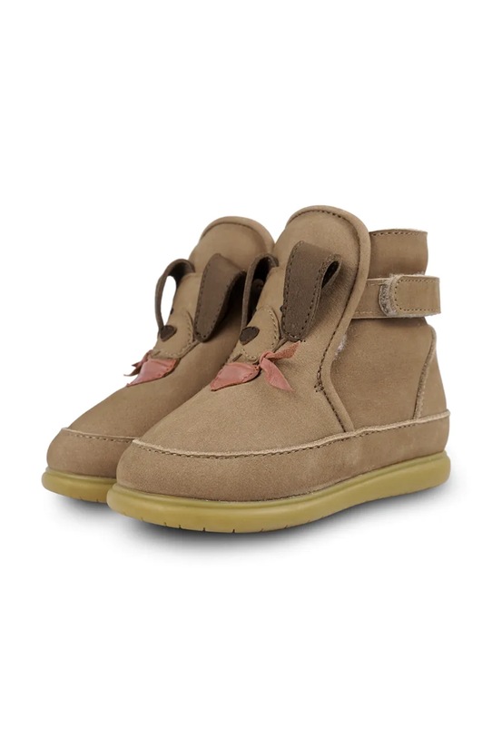 Donsje buty nubukowe niemowlęce Jidde Shoes Western Dog brązowy 1504903