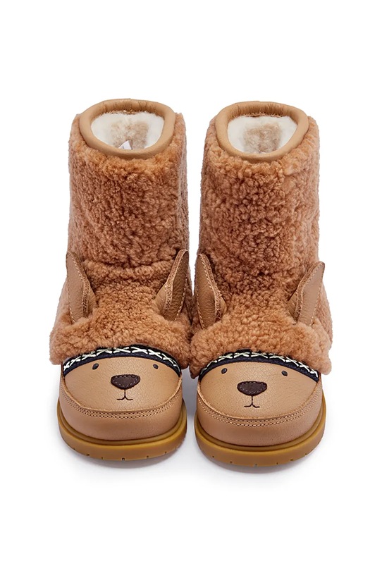 Donsje buty zimowe dziecięce Wadou Boots Alpaca brązowy 2031401.