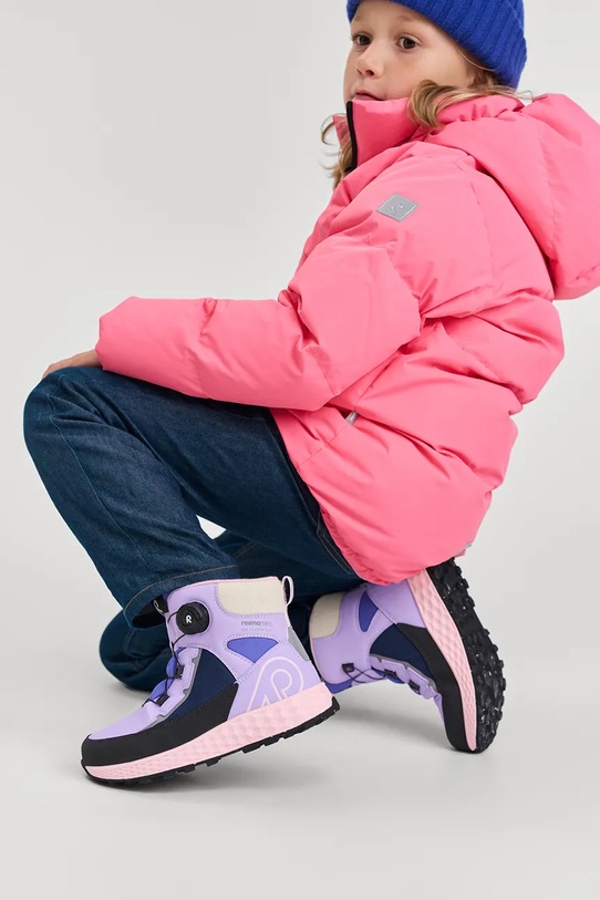 Reima buty zimowe dziecięce Hallava Quicklock imitacja skóry licowej fioletowy 5400164A.9BYA