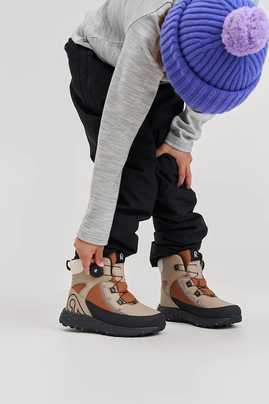 Reima cizme de iarnă pentru copii Hallava Quicklock usor izolat bej 5400164A.9BYA