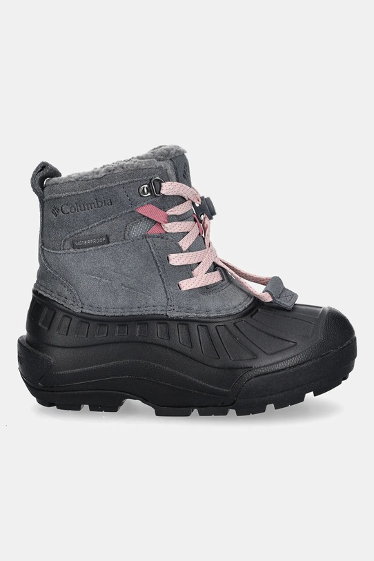 Columbia śniegowce zamszowe dziecięce YOUTH POWDERBUG ALPINE 2128881 szary AW25