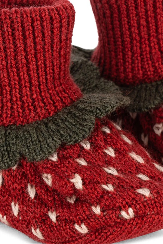 Topánky pre bábätká Konges Sløjd STRAWBERRY BOOTIES KS103536.9BYA červená AW25