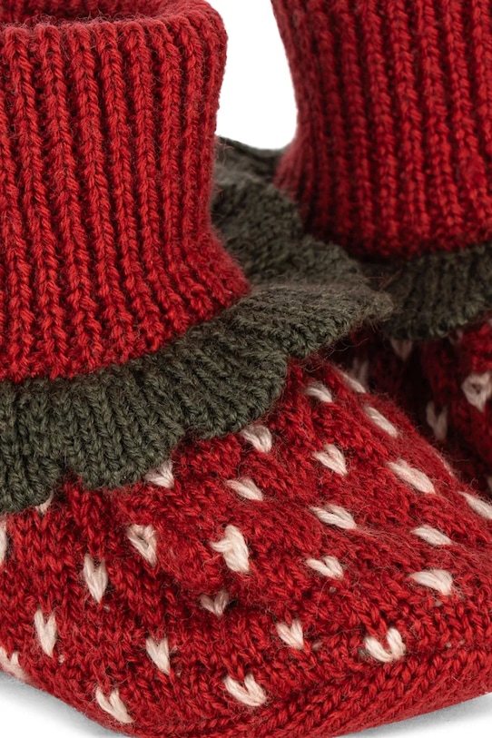 Topánky pre bábätká Konges Sløjd STRAWBERRY BOOTIES KS103536.9BYA červená AW25