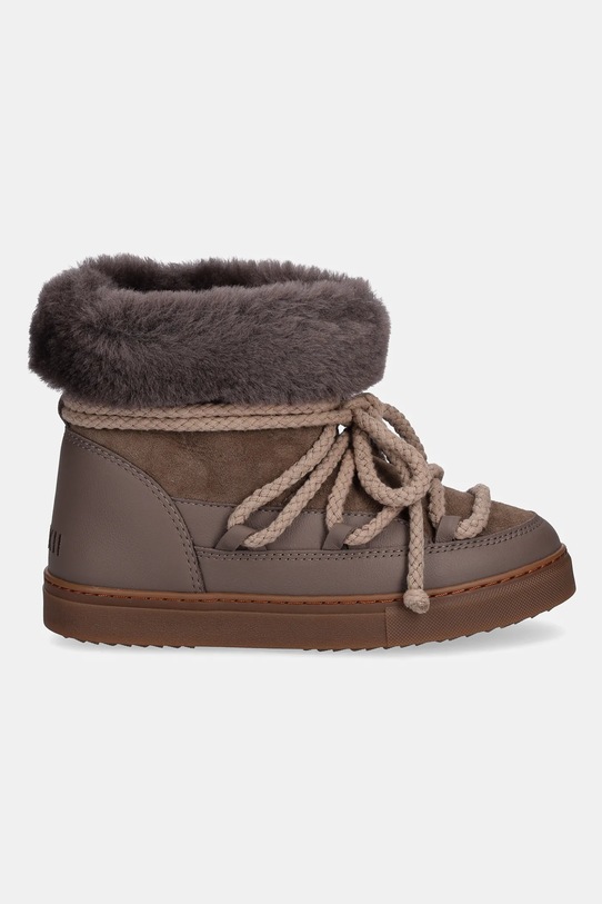 Παιδικές δερμάτινες μπότες χιονιού Inuikii CLASSIC HIGH 3001.002.0032 καφέ AW25