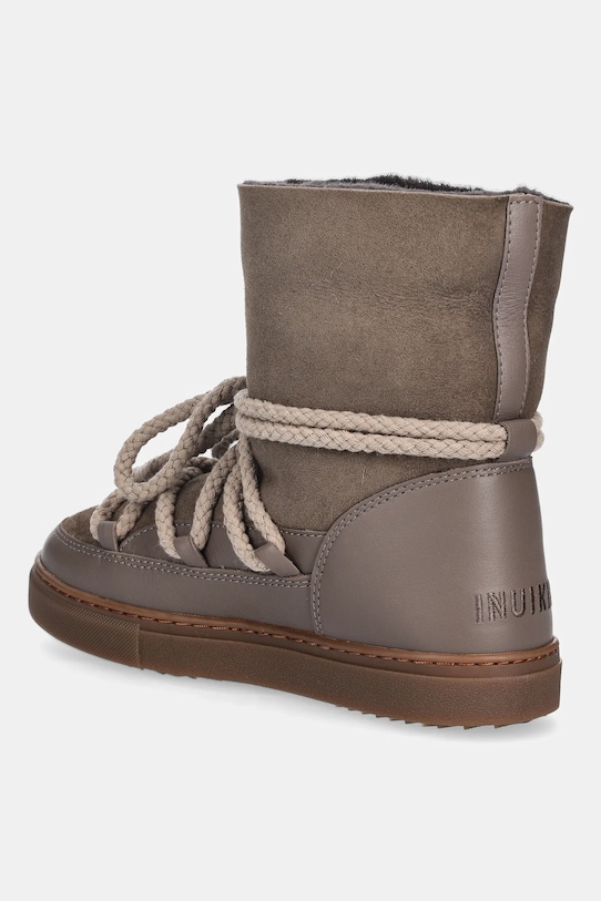 Κοριτσίστικα Παιδικές δερμάτινες μπότες χιονιού Inuikii CLASSIC HIGH 3001.002.0032 καφέ