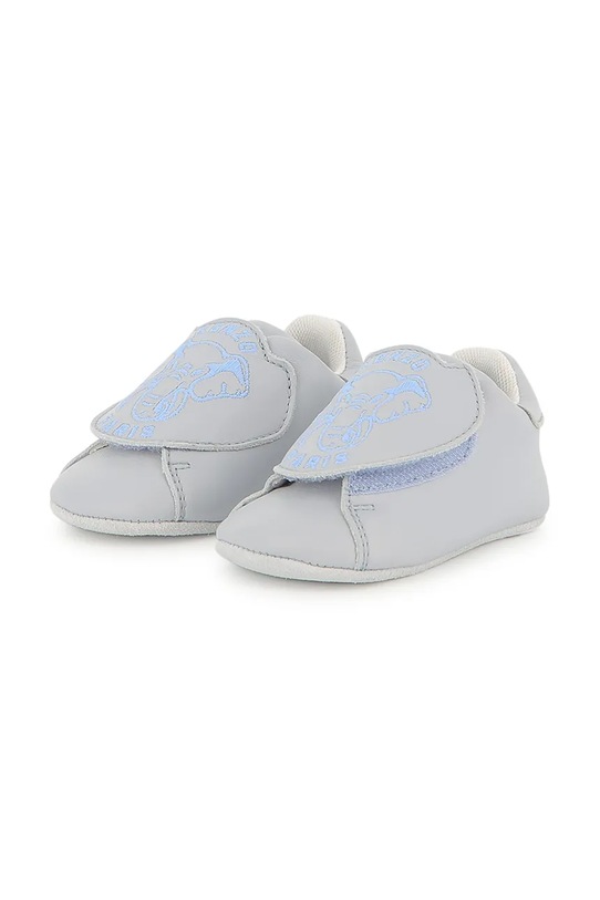 Kenzo Kids buty zimowe skórzane niemowlęce K61226 niebieski AW25
