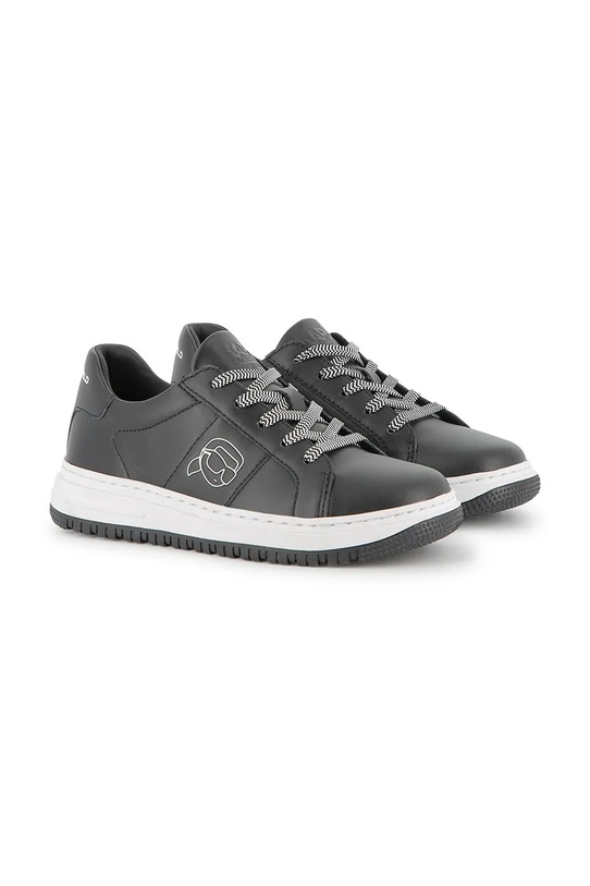 Karl Lagerfeld sneakersy skórzane niemowlęce niska czarny Z30988.30.35