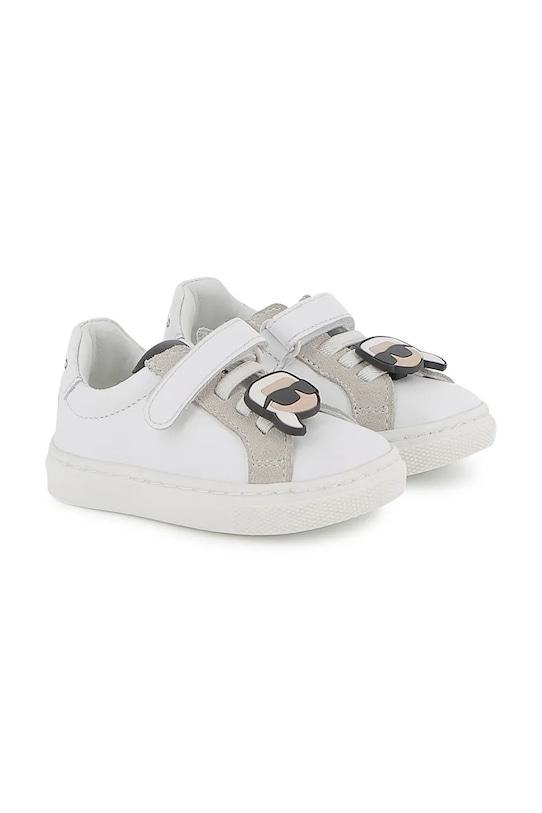 Karl Lagerfeld sneakersy skórzane dziecięce skóra zamszowa biały Z30991