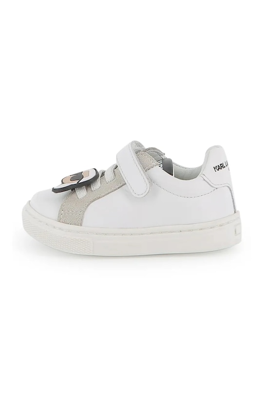 Karl Lagerfeld sneakersy skórzane dziecięce Z30991 biały AW25