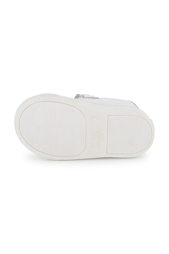 Παιδικά δερμάτινα αθλητικά παπούτσια Karl Lagerfeld Z30991 λευκό