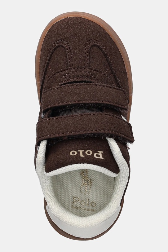 Polo Ralph Lauren sneakersy dziecięce HERITAGE COURT III T-TOE EZ brązowy RL03358201