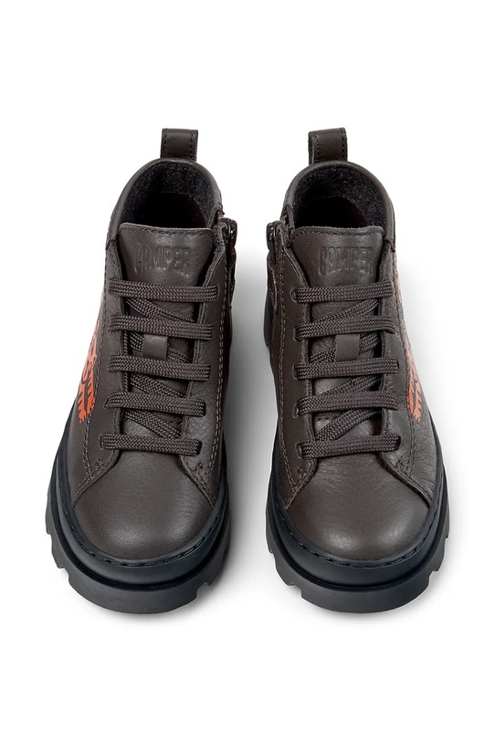 Δερμάτινα παιδικά κλειστά παπούτσια Camper Brutus Kids καφέ K900370.28.34