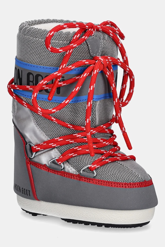 Moon Boot śniegowce dziecięce MB ICON SPACE RACING syntetyczny szary 80D1403030