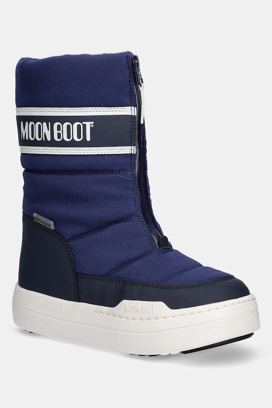 Детские зимние сапоги Moon Boot MB JR PARK ZIP HIGH WP слегка утеплённая модель тёмно-синий 80D3440080.35.38