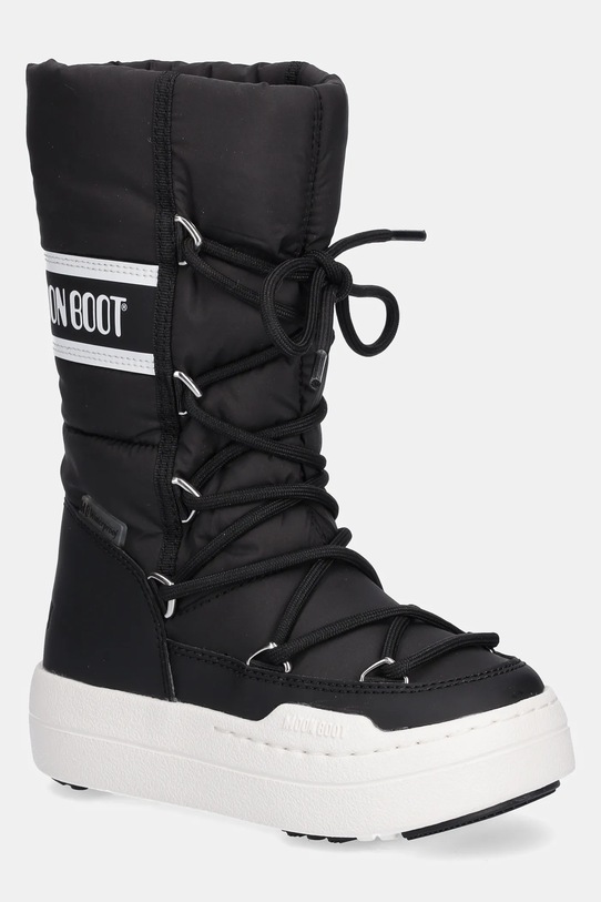 Moon Boot śniegowce dziecięce MB JR PARK TUBE LACE WP imitacja skóry licowej czarny 80D3440130.27.34