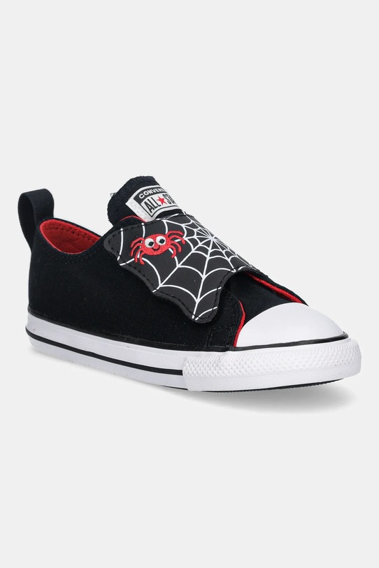 Παιδικά πάνινα παπούτσια Converse CHUCK TAYLOR ALL STAR ONE STRAP Βρεφικό προϊόν μαύρο A15582C