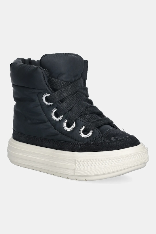 Παιδικές χειμερινές μπότες Converse CHUCK TAYLOR ALL STAR ELEMENTS BOOT με κορδόνια μαύρο A14173C